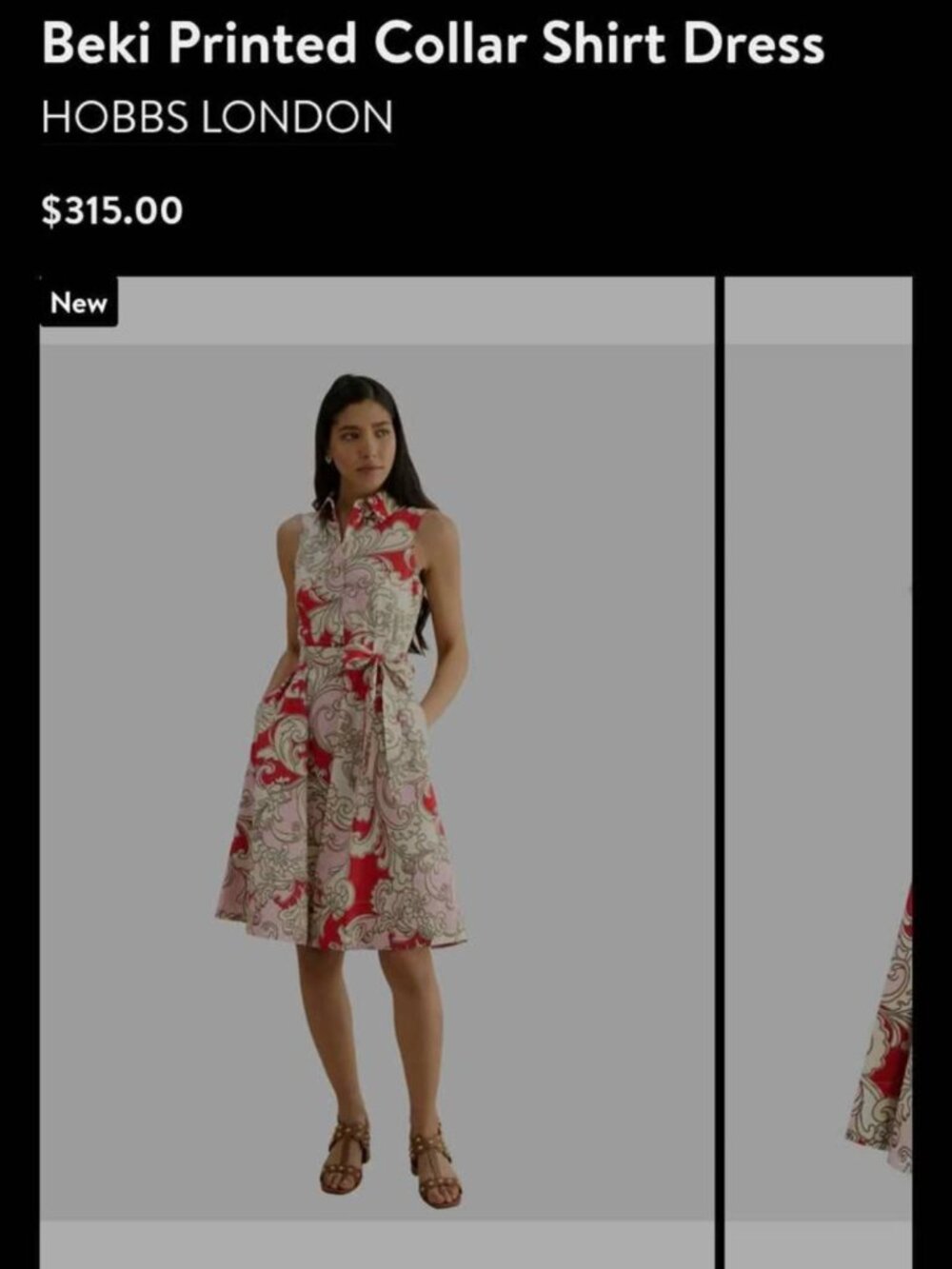 NWT printed shirt dress